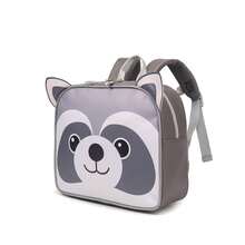 Beinuosen 1pc Boys Girls Capybara, Raccoon, Red Panda PU Fabric With Anti-Lost Rope Children's Backpack Zipper Closure Cute Animal Series Backpack Suitable For Daily Outings And School Use - Multicolor - View 14