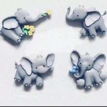 卡通大象 Dumbo 矽膠模具 DIY 裝飾飾品樹脂模具 - 小飛象 - 查看 2