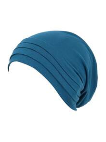 OBOVAY 1 chiếc khăn turban xếp ly màu trơn cho nữ, mũ ngủ hóa trị, thoải mái, mềm mại, thoáng khí, mũ trùm đầu ngủ, phù hợp sử dụng hàng ngày - Nhiều màu - Xem 10