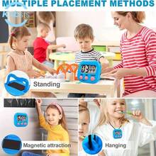 1pc/8pcs Set Small Powerful Magnetic Plastic Timer Reminder, Colorful Macaron Palette Square Design, Large Screen Clear Digital Display, Stick To Fridge/Stove, Stewing/Baking/Fitness Multi-Scene Timing, All-Season Home Kitchen Essential Timer - 彩色 - 查看 10