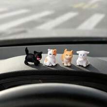 1個創意可愛黑色暴躁貓情侶小貓汽車儀表板桌面裝飾品 DIY汽車內飾辦公室桌面裝飾配件 - 小貓 - 查看 2