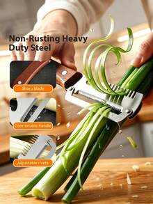 1 cái (3 trong 1) dụng cụ gọt đa năng cán gỗ cứng bằng thép không gỉ, có thể mở chai, phù hợp để gọt trái cây & rau củ như cà rốt, khoai tây, bí đao, mía, bí ngô, thiết kế cán cầm công thái học - Nhiều màu - Xem 9