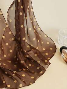 1 buah Syal Kasual Warna Polos dari Kain Tenun Ringan dan Bernapas untuk Musim Semi/Panas untuk Wanita - Coffee Brown - View 2
