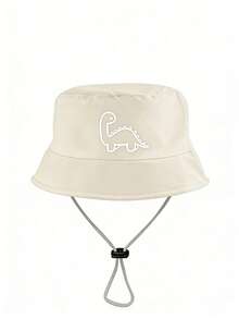 1pc/2pcs Kids Dinosaur Pattern Bucket Hat, Solid Color Sun Protection Hat, Suitable For Outdoor Sun Protection And Daily Casual Wear - Multicolor - View 13