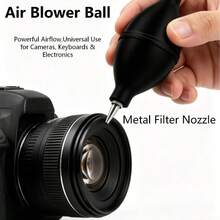 Multifunctional Dust Blower With Short Nozzle / Metal Nozzle Optional, Powerful Dust Removal Tool For Camera Lens, Keyboard And Crevices - View 2