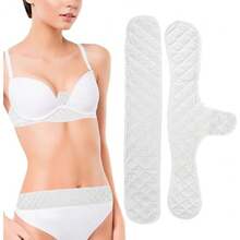 2pcs/1pc, Women's Sweat-Absorbing Bra Pads, Elegant Series Women's Sports Bra Sweat-Absorbing Pads, White Sweat-Absorbing Bra Pads, Washable And Reusable Bra Liners, Sweat-Absorbing Pads, Moisture-Wicking Bra Pads Suitable For All Seasons, Suitable For Yoga, Sports And Hot Weather With Non-Slip Ergonomic Design - Multiple Styles - View 3