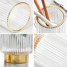 DAITON Makeup  hoder OrganizerCryta Cometic Makeup  Ga e torage Hoder Vintage Make Up  Cup Pen Penci Hoder triped vae Cear + - Claro - Ver 6