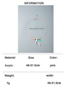 imoli 1 pieza/Serie Oceánica Y2K Estilo Vacacional Collar de Una Sola Capa con Peces y Coral de Manchas Coloridas, Cadena de Cuerda Ajustable de Verano para Mujeres, Adecuado para Fiestas en la Playa, Reuniones con Amigos, Regalo de Joyería - Multicolor - Ver 14