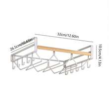 Single Layer Inverted Wine Glass Holder, Coffee Cup Rack, Kitchen Utensil Hook, Closet Storage Hook, Home Wall Storage Hook, Suitable For Kitchen And Closet, No Nails Needed, Easy Installation, Can Hang Spatulas, Spoons And Other Kitchen, Party, Birthday Decorations, Suitable For Outdoor Use And Camping - White - View 5