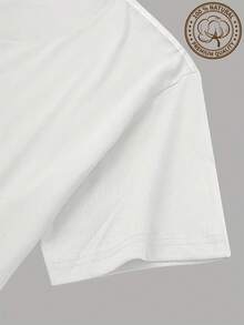 Camiseta Clásica Negra y Blanca con Estampado de Retrato de Mujer Sosteniendo un Pequeño Mono, Camiseta de Manga Corta con Cuello Redondo Transpirable para Mujer en Estilo Artístico Vintage para Uso Diario 4429A - Blanco - Ver 3