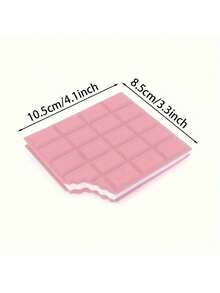 1pc Chocolate Bar Shaped Notebook - Scented, Matte Finish, Square Grid Pages, Creative Mini Notepad For Students, Portable Notebook, Back To School - Multicolor - View 3