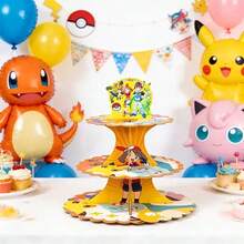 pokemon 1款寶可夢主題派對裝飾 - 房間佈置、派對背景布 - 多功能家居裝飾，適用於派對、工作室、居家及戶外花園慶典 - 彩色 - 查看 4