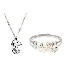 SNOOPY 1件/2件 卡通吊墜珠飾手鍊 女款 小眾設計 黑白鎖骨鍊 適合粉絲、家人與朋友的精美小禮 日常必備 [隨機款式] - 彩色 - 查看 6