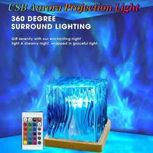 16 Colors Northern Lights & Starry Sky Projection Lamp - USB Powered With Remote Control, Ideal For Bedroom Ambiance, Parties, Holiday Decor And Gifts - Multi-color light - View 10