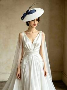 1pc Women's Vintage Charming Fascinator Hat, Suitable For Weddings, Church, Cocktail Parties, Derby Horse Racing, Tea Parties, Summer Sun Hat Accessory - A - View 13