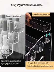 7-Tier/5-Tier/3-Tier Clear Acrylic Multi-Layer Nail Polish Display Rack, Cosmetic Sample Storage Rack, Glasses Holder, Photo Frame, Jewelry Stand, Storage Box, Suitable For Home Living Room Office Decoration, Bedroom Desktop Organization, Birthday Gift - Clear - View 8