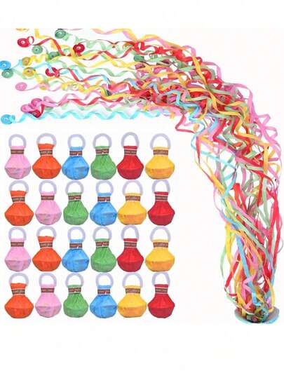 20pcs/10/1pc Colorful Streamers, Confetti, Flower Petals, Throwing Flower, Meteor Shower Poppers, Wedding Party Throwing Streamers, Hassle-Free Party, Magic Paper, Popcorn Celebration For Birthday, Proposal, Wedding, Graduation Party, Vibrant Confetti Suitable For Various Parties, Festivals, Birthdays, Proposals, Weddings, Graduations To Create A Joyful Atmosphere, Essential For Festivals, World Cup, Graduation Season, Carnival Parties