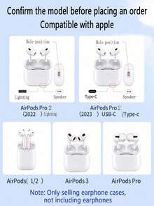 Ốp bảo vệ TPU họa tiết anh đào & hoa xanh dễ thương kèm móc treo, bao tai nghe chống sốc, tương thích với tất cả các dòng tai nghe Apple - Nhiều màu - Xem 4