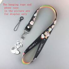 1個 Snoopy 固定夾式手機掛繩 卡通女款掛脖手機繩 防丟裝飾繩，適合送給粉絲、家人和朋友的小禮物，實用的日常用品 - 彩色 - 查看 7