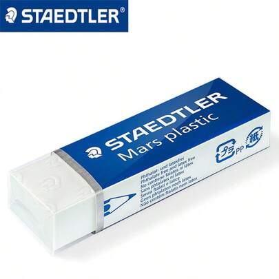 STAEDTLER 526 50 Borracha Grande para Desenho/Design/Desenho Técnico, Sem PVC, Limpeza com Pouco Resíduo e Sem Manchas, Modelo Clássico de Desenho Artístico, Compatível com Vários Lápis de Madeira e Lápis Mecânicos