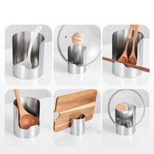 New Stainless Steel Spoon Holder Colander Chopsticks Tray Kitchen Spoon Tray Buffet Spatula Tray Rack - Silver - View 5