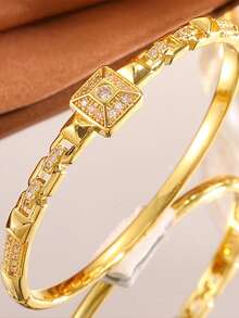1/3 Elegant And Artistic Bracelet, 3 Pieces Set Can Be Stacked For Wearing, Simple And Feminine Style, Suitable For Daily Life, Fashionable Choice - Gold - View 5