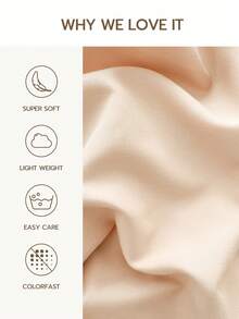 1pc 100% Polyester Solid Color Lace Long Pillowcase, Lightweight And Elegant, Cloud-Like Soft Touch, Suitable For Bedding And Sofa Decoration (Pillow Insert Not Included) - Beige - View 3