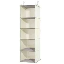 1pc Wall-Mounted Multi-Layer Storage Hanging Bag, Storage Pouch, 3D Hook Hanging Storage, For Clothing, Garments, Miscellaneous Items Layered Organization Storage Rack, Home Closet Storage Hanging Wardrobe Organizer Multi-Layer Wardrobe Hanging Rack Grey With Drawers - Beige - View 16