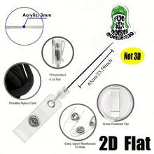 2D Flat Design Creative And Fun Badge Roll, 1 Piece, With A Lightweight Retractable Name Tag Lanyard With Waist Clip, Suitable For Nurses, Employees, Doctors, And Nursing Assistants |   ID Retractable Lanyard, 2D Flat Design - 1 - View 6