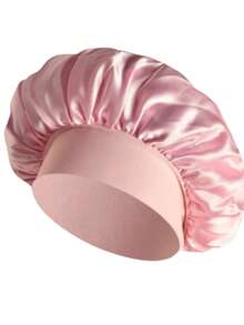 1/2 piezas Gorro de dormir de seda de satén lujoso, gorro de satén para el cabello, gorro de dormir elástico suave, gorro de dormir de satén sedoso de moda con ala ancha y elástico de unicolor para mujeres, casual, cómodo y transpirable para el cuidado diario del cabello, ajuste suave y ceñido, adecuado para cabello rizado/trenzado/natural, disponible en múltiples colores, un imprescindible para el cuidado del cabello por la noche, un esencial premium para el baño y un esencial de belleza para viajes. - Multicolor - Ver 14