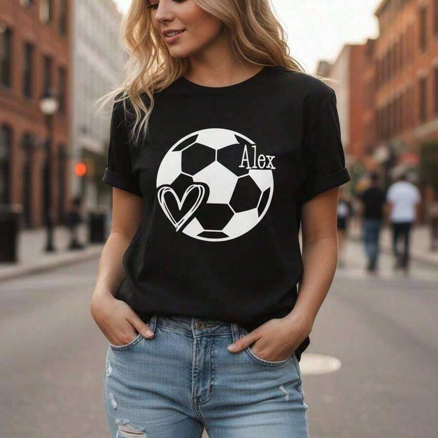 Women's T-ShirtsTee - 黑色 - 查看 1