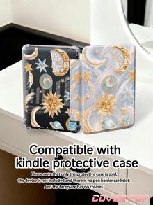 Sun Moon Pattern Tablet Protective Case Compatible With IPad Air 8 (M4) 2026 (11 Inch) / 2026 (13 Inch), 9.7/10.2/10.5/10.9/12.9/Pro 11/A16, 10th Generation, Kindle Paperwhite 12th Generation 2024, Kindle (11th Generation - 2024 Release), Soft Shockproof, Smart Sleep/Wake Function, Y-Fold Tablet Protective Case, Multi-Angle Viewing. - Multicolor - View 8