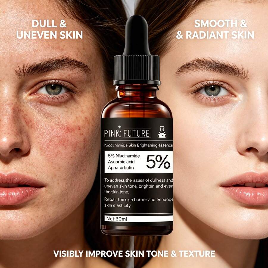 Niacinamide Brightening Serum. Can Brighten Dull Skin Tone, Control Oil Secretion, Shrink Pores And Relieve Redness, Repair Skin Barrier, Replenish And Lock In Moisture, Fast Absorption. Suitable For All Seasons And All Skin Types. - Niacinamide - View 1