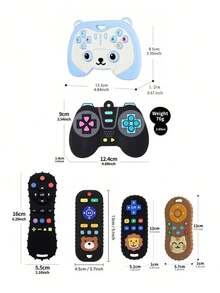 Juguete de Silicona para Bebés con Forma de Controlador de Videojuegos para el Desarrollo de Habilidades Motoras Finas Montessori - Rosa - Ver 5