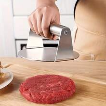 Burger Press | Manual Meat Patty Press Tool, Suitable For Burgers, Grilling, Cooking And Pancakes | Ergonomic Heat-Resistant Handle, Ensures Cooking Safety | Uniform Meat Patty Thickness - Multicolor - View 13