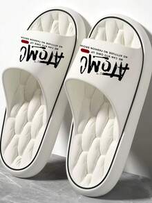 Fashionable Versatile Spring/Summer Unisex Sandals, Comfortable For Long Wear Without Foot Fatigue, Quiet And Wear-Resistant Sole, Essential For Home/Hotel/Office - White - View 2