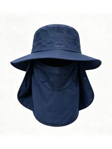 Men's Summer Outdoor Hiking Fishing Sun Hat, Wide Brim, Breathable, Sun Protection - Army Green - View 2