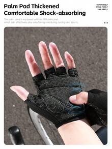 WEST BIKING Bicycle Riding Gloves With Thickened Palm Pads Silicone Anti Slip High Elasticity Comfortable Cycling Gear - Multicolor - View 6