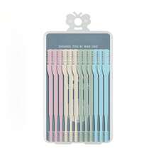 [12-Pack]Double-Sided Nose Hair Trimmer Set + Soft Cleaner | Stainless Steel & ABS | Pastel Colors (Deep Green, Sky Blue) | 360° Rotation, Battery-Free | Travel-Friendly For Men/Women - Nose Hair Knife - View 21