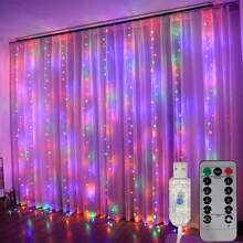 Lampu Hias LED 200 Buah dengan 8 Mode, Bertenaga USB, Lampu Dekoratif untuk Pernikahan, Natal, Kamar Tidur, Pesta Ulang Tahun, dan Jendela Dalam Ruangan - Lampu Tirai USB - View 5
