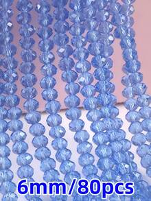 4/6/8mm 多面海藍色奧地利仿水晶玻璃散珠，DIY珠寶手工配件，聖誕裝飾與家居藝術裝飾 - 彩色 - 查看 7