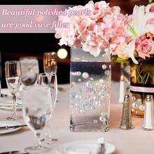 200g Artificial Floating Non-Porous Pearls For Vase Filler, 10mm/16mm/20mm Mixed Sizes, For Vase Decoration, Wedding Decor, Vase Filler, Floating Candle Decor, Home Center Table Decor, Suitable For DIY Wedding, Birthday, Theme Party, Valentine's Day Decor, Halloween Decor And Christmas Center Decor - Vibrant Light Pink - View 8