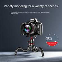 2026 靈活章魚三腳架 適用於 iPhone 智慧型手機 相機 DSLR 2合1設計 附手機支架 側邊冷靴 1/4''螺絲 - 查看 4
