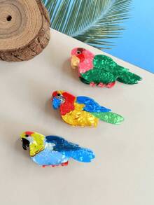 1pc Women's Cute Colorful Bird Barrette, Ponytail Holder, Hair Claw, Suitable For Daily, Party, Cosplay, Creative Hair Accessory Hair Accessories,Elegant Hair Clips,Women Hair Clutch Summer Outfits - Multicolor - View 2