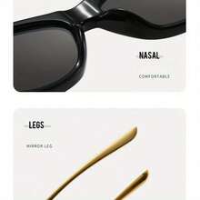1 Pc/Set, Stylish Cat-Eye Sunglasses With A Sophisticated Knot Design And Oval Frames. Available In Multiple Colors. Perfect For Daily Dates, Commuting, Street Style Outfits, Or As A Gift. Includes A Glasses Case. - 黛米/茶 - 查看 4