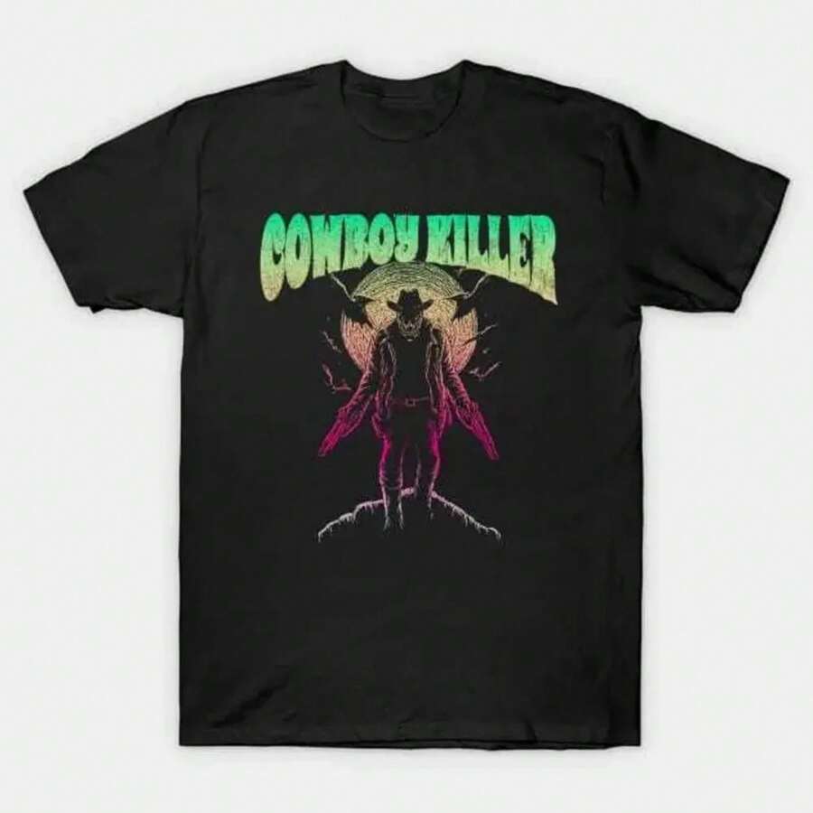 Cowboy Killer In The Night T-Shirt S 5XL - 黑色 - 查看 1