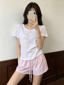 Women Shorts - Pink - View 5