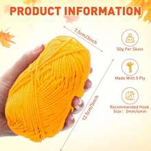 EDCUEBE7 Mixed Color 5-Ply Milk Yarn, Common Colors, Suitable For Crochet - For Mats, Carpets, Clothing, Scarves And Beginner DIY Projects - 5 Strands Of 50g Yarn - View 7