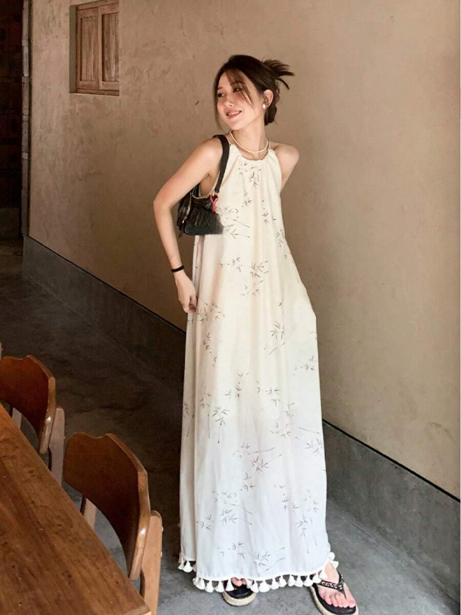 Women Long Dresses - White - View 1