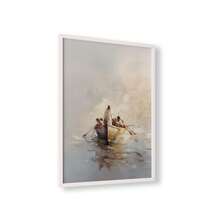 Decorative Christian Picture With Frame: Jesus In The Boat With The Disciples - Modern Christian Art - Unitary Framework - View 12